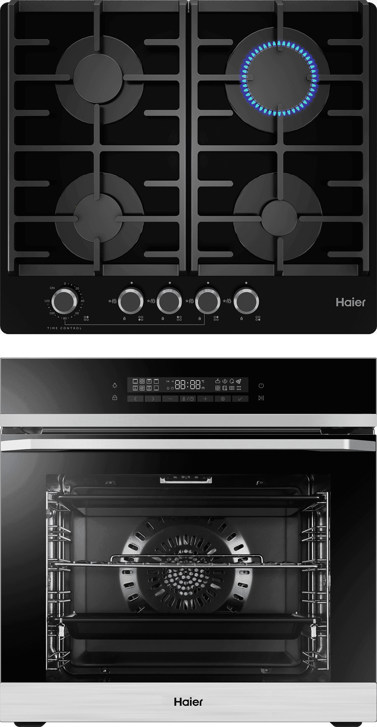 Комплект Haier духовой шкаф HOQ-F5AABX + газовая варочная панель HHX-G64CNMB фото #1