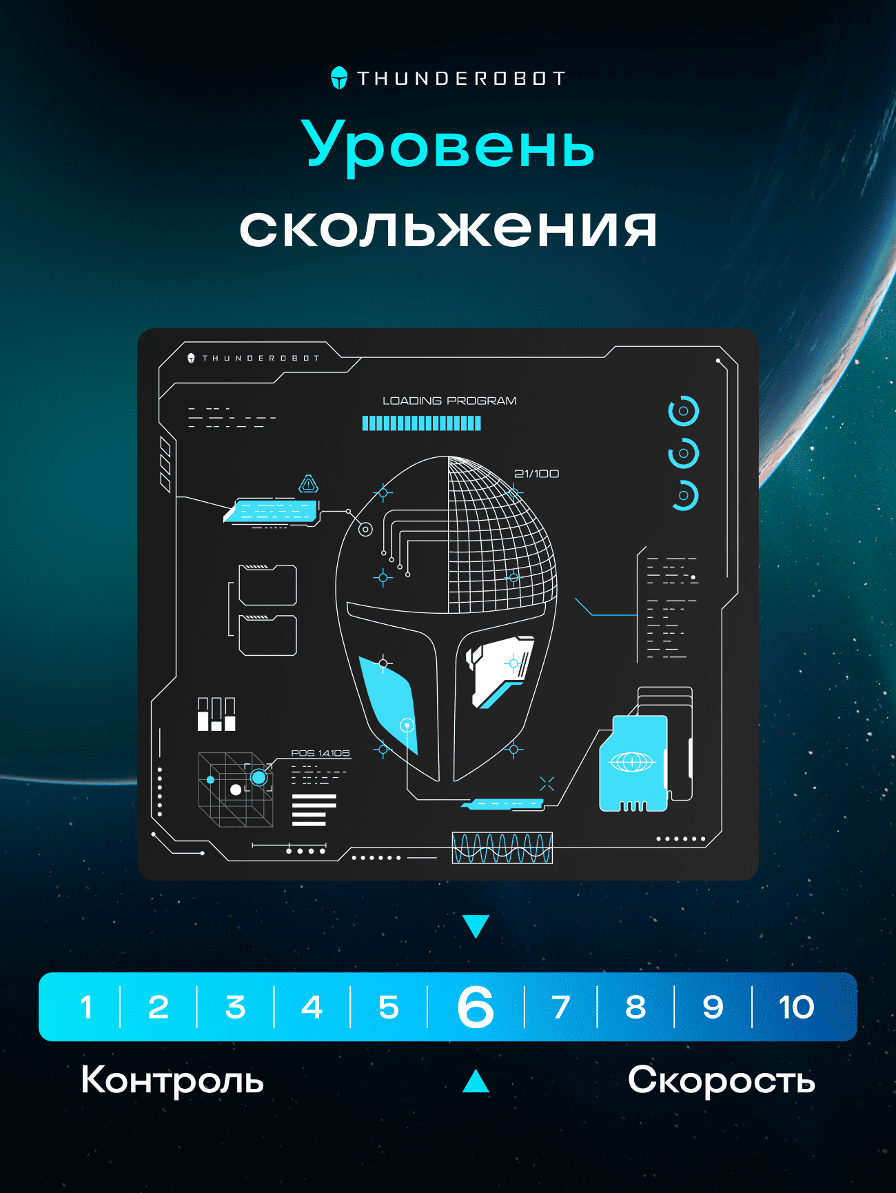 Коврик для мышки Thunderobot MC4 Blueprint фото #3