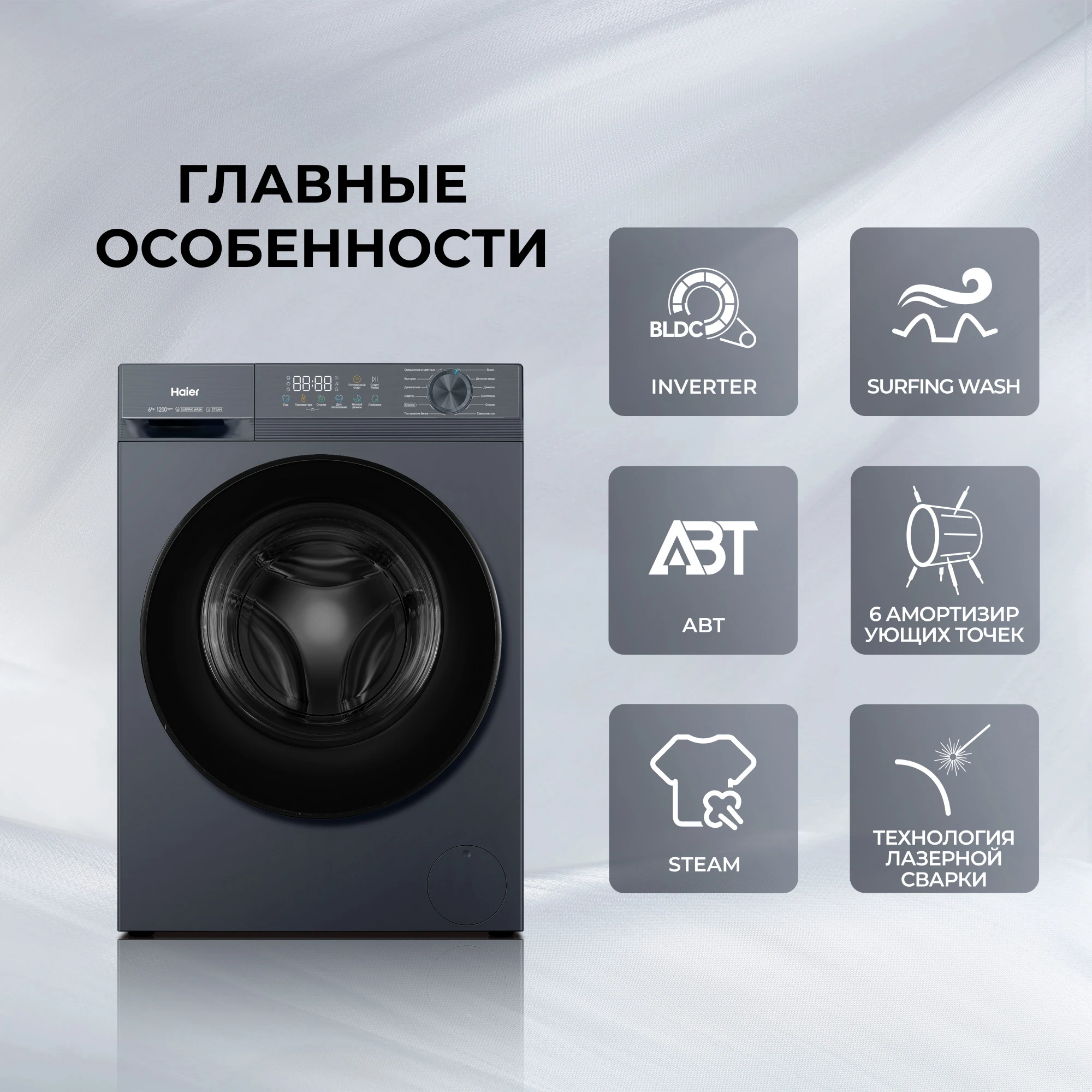 Стиральная машина Haier HW70-BP1227S фото #6
