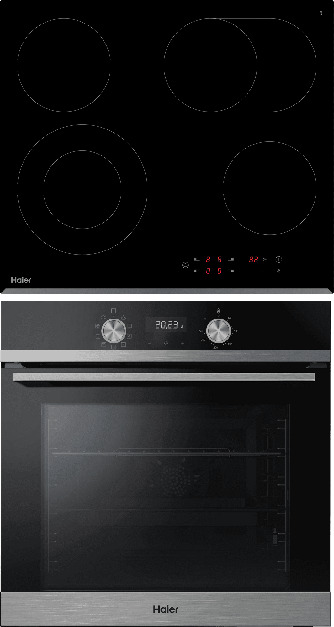 Комплект Haier духовой шкаф HOQ-K2ANN3BX + стеклокерамическая варочная панель HHY-C64ROVB фото #1