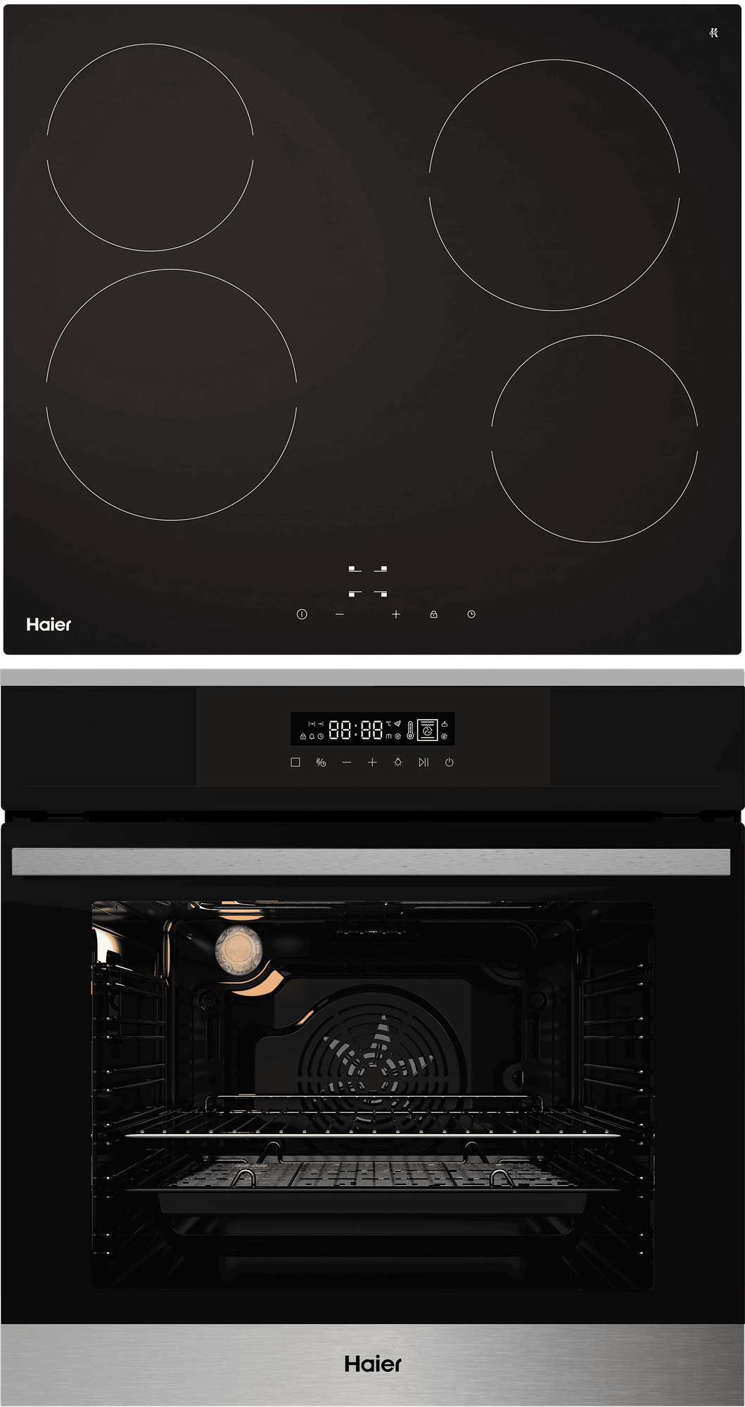 Комплект Haier духовой шкаф HOX-FP3ABX + стеклокерамическая варочная панель HHY-C64NVTB фото #1