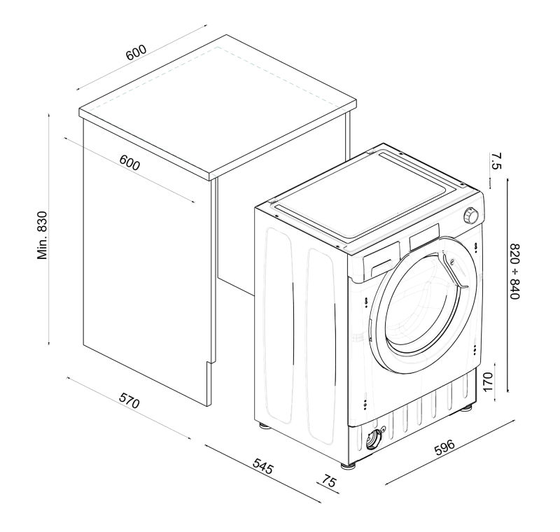 Встраиваемая стиральная машина Haier HWQ90B416FWB фото #11