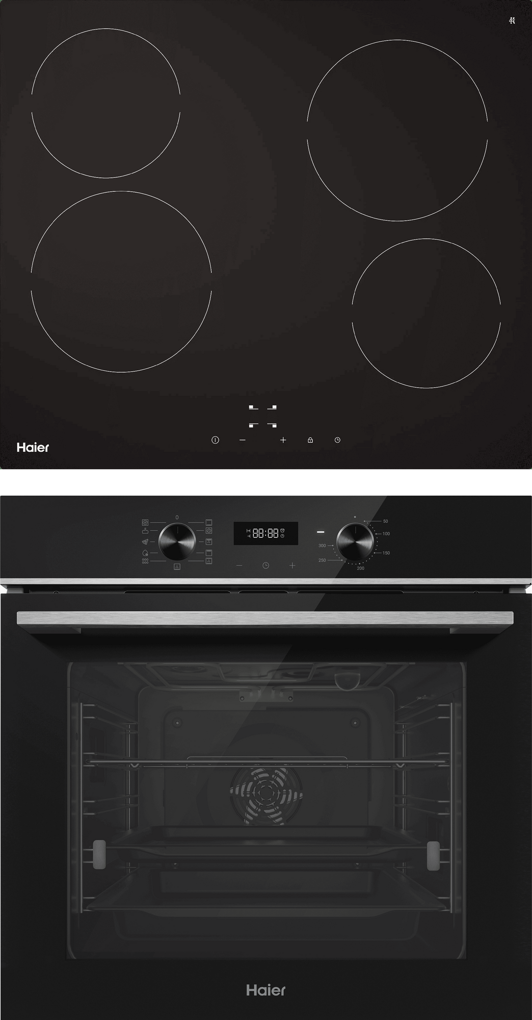 Комплект Haier духовой шкаф HOQ-A2AEN3BX + стеклокерамическая варочная панель HHY-C64NVTB фото #1