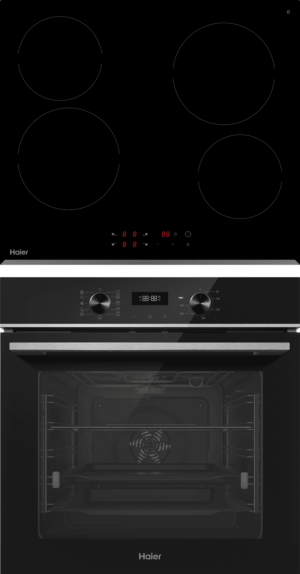 Комплект Haier духовой шкаф HOQ-A2AEN3BX + стеклокерамическая варочная панель HHY-C64RVB фото #1