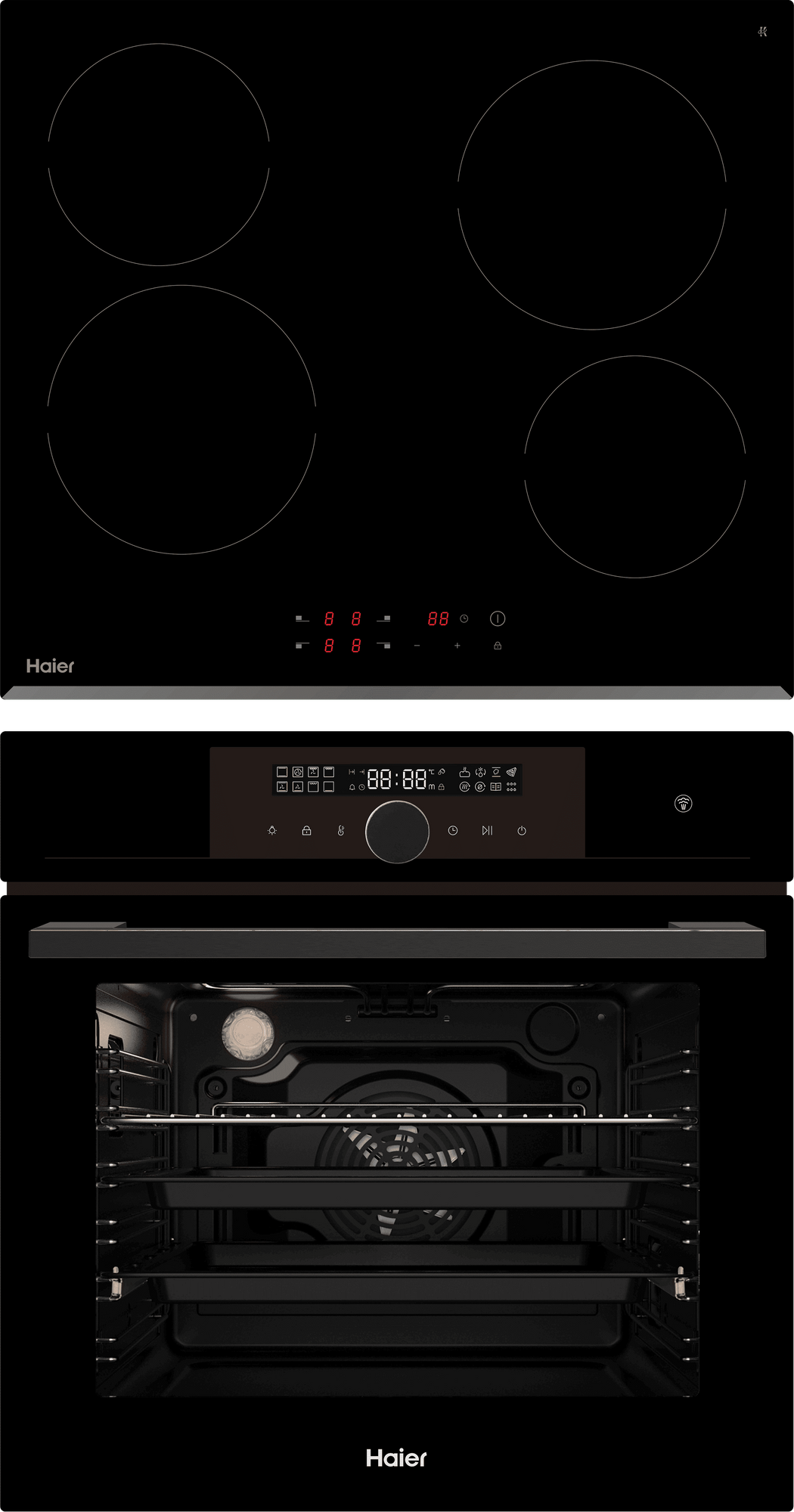 Комплект Haier духовой шкаф HOX-FP5RAGB + стеклокерамическая варочная панель HHY-C64RVB фото #1