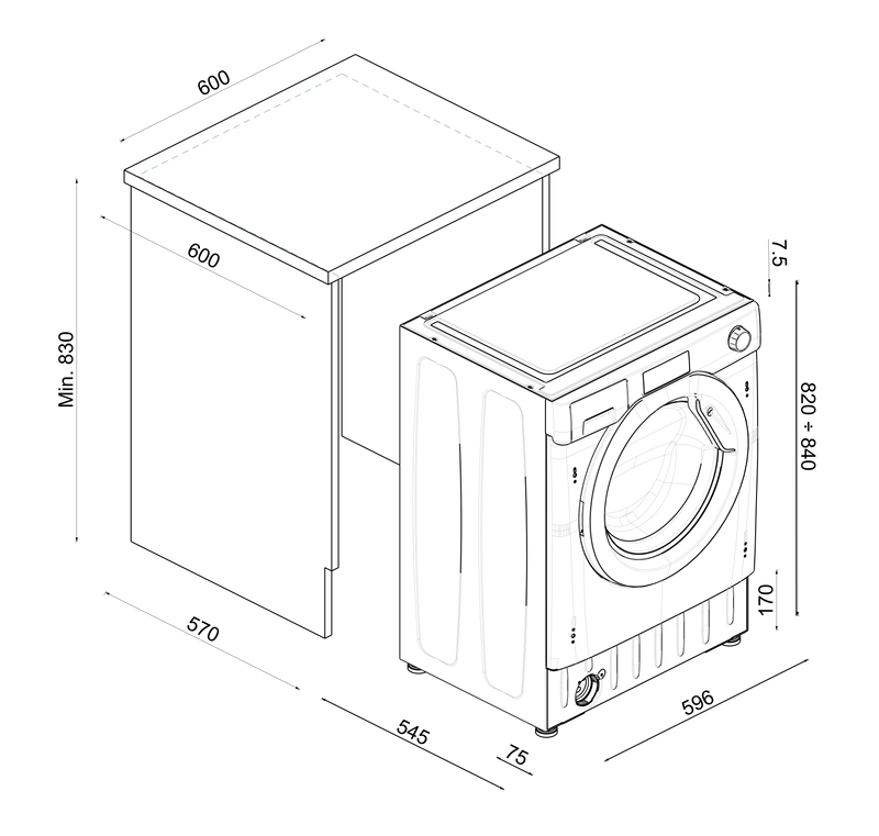Встраиваемая стиральная машина Haier HWQ90B416FWB-RU фото #11