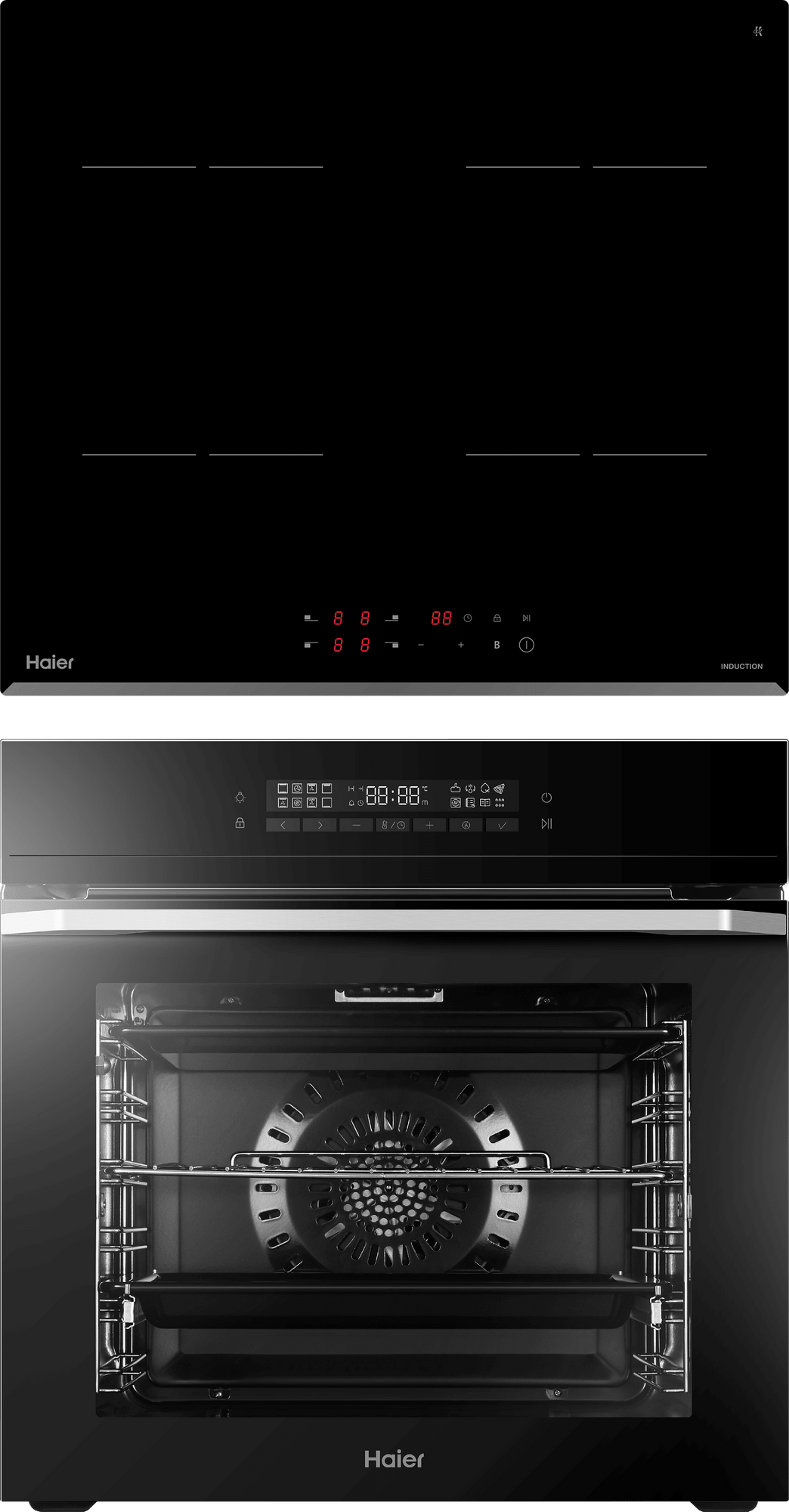 Комплект Haier духовой шкаф HOQ-F5AAGB + индукционная варочная панель HHY-Y64PVB фото #1