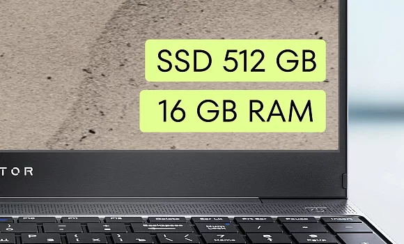 Память SSD 512 GB, 16 GB RAM