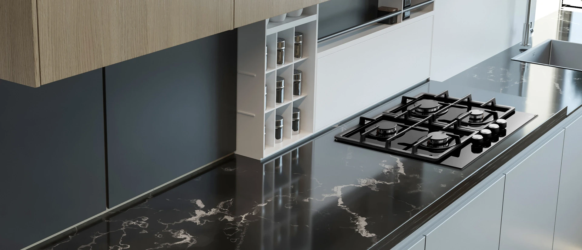 Материал поверхности — закаленное стекло